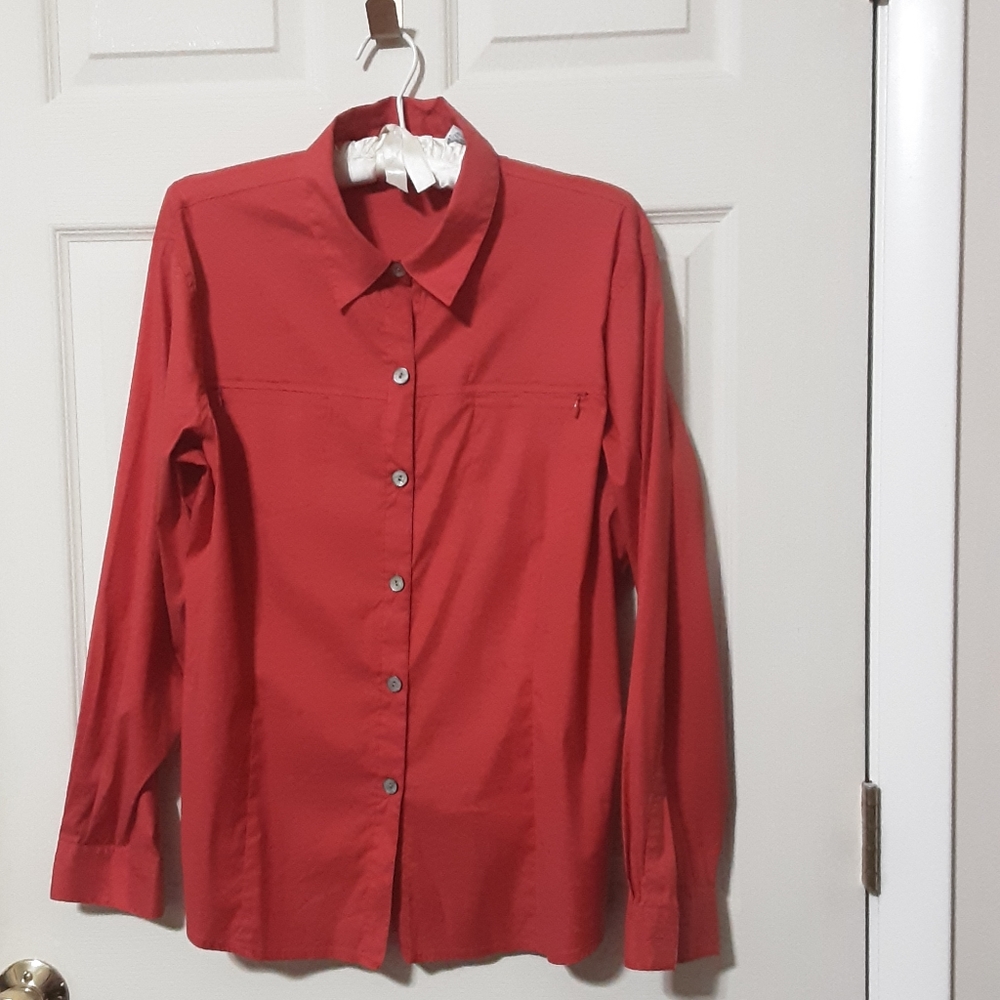 Chico's size2 fitted long sleeve blouse